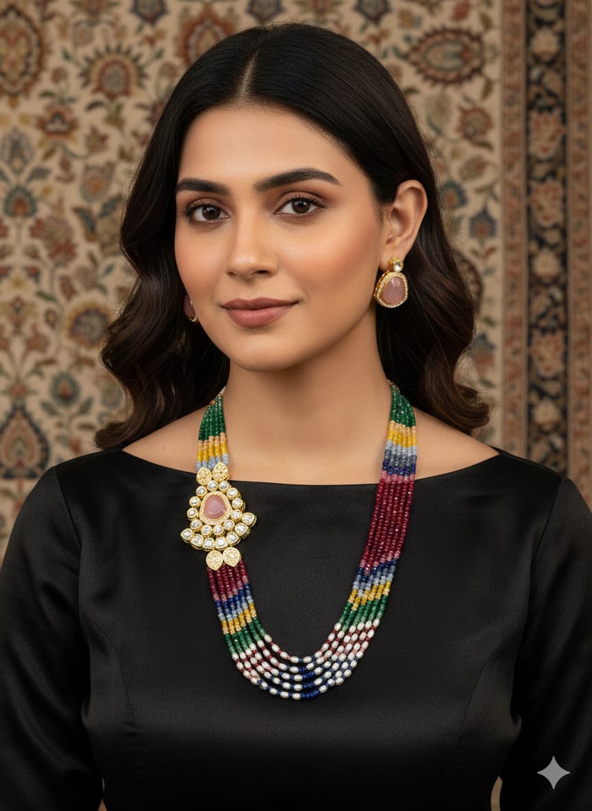 Multicolor Beaded Necklace Set ₹20,000