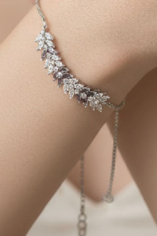 Leaves of Tanzanite and Diamonds Bracelet