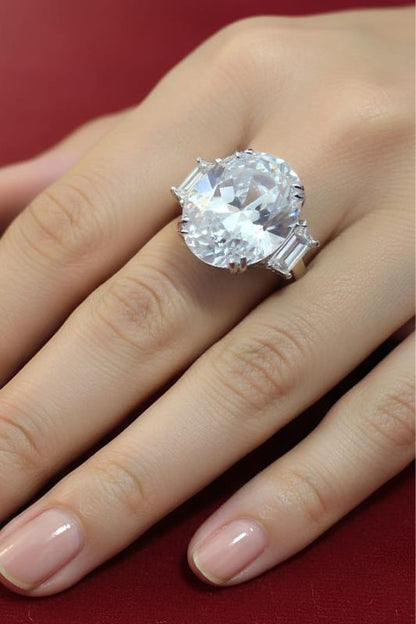 Classic Cushion Cut Silver Zircon Solitaire Ring ₹7,500