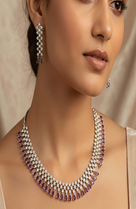 The Sapphire Gala Necklace Set ₹15,000