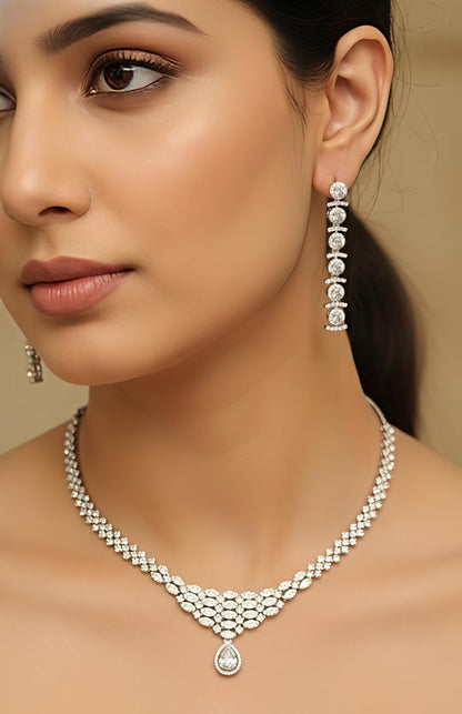 Royal Zenith Leaf Design Chokar Necklace set